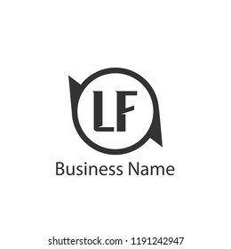 Initial Letter LF Logo Template Design