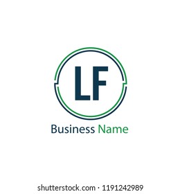 Initial Letter LF Logo Template Design
