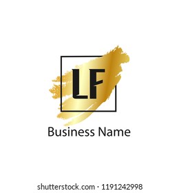 Initial Letter LF Logo Template Design