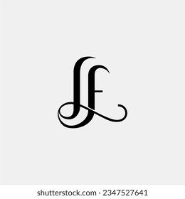 Initial letter LF, overlapping elegant monogram logo, luxury vector
letter LF script logotype, LF luxury style icon