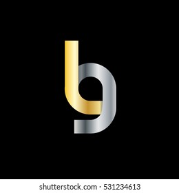 Initial Letter LG Design Logo Gold Silver