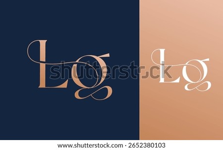 Initial letter LG GL logo design vector illustration for couple, wedding, and business