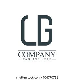 Initial Letter LG Linked Box Design Logo