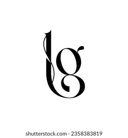 Initial letter lg logo design creative modern symbol icon monogram