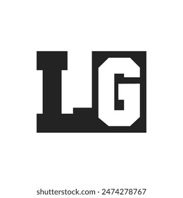 Initial Letter LG Logo Design Template. LG Logo