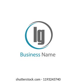 Initial Letter LG Logo Template Design