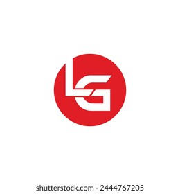 Initial letter lg logo template design minimalist