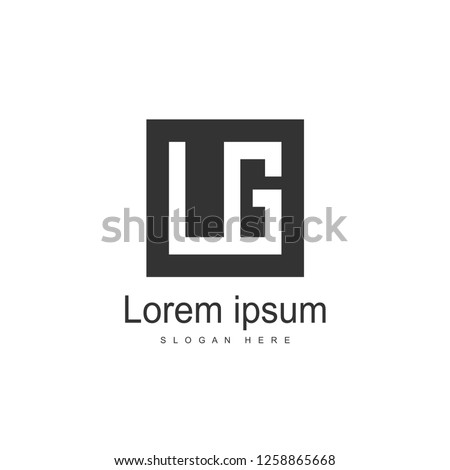 Initial Letter LG Logo template design. Minimalist letter logo vector design