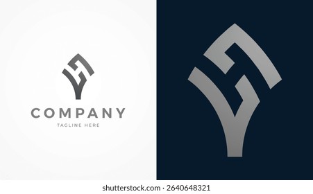 Initial Letter LH Logo Design, Stylish letterLH with two color, usable for brand and company logos, vector illustration