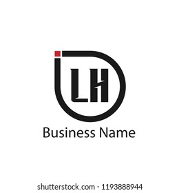 Initial Letter LH Logo Template Design
