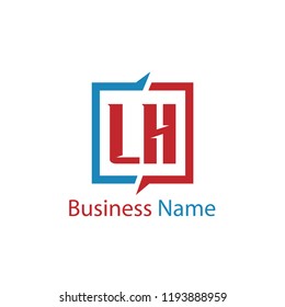 Initial Letter LH Logo Template Design