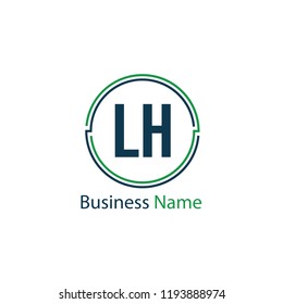 Initial Letter LH Logo Template Design