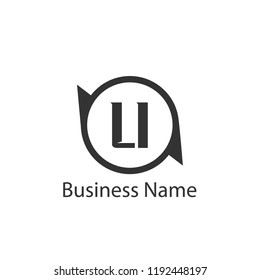 Initial Letter LI Logo Template Design
