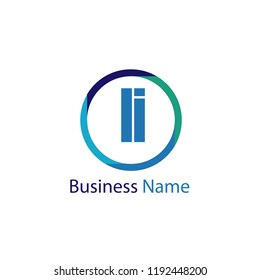 Initial Letter LI Logo Template Design