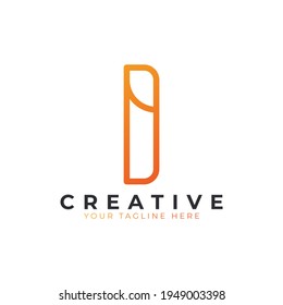 Initial Letter I Line Logo Design. Geometrischer Zeilenstil. Bildalphabetensymbol. Für Unternehmens- und Branding-Logos geeignet. Flaches Vectorlogo-Designideen-Element für Vorlagen. EPS10-Vektorgrafik