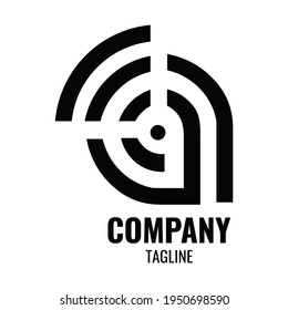 initial letter line A logo or icon monogram. EPS 10