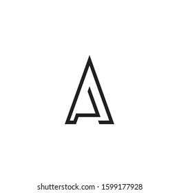 Initial Letter A line logo. Stock illustration