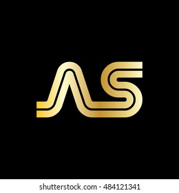 Initial Letter AS Linked Capital Logo Gold