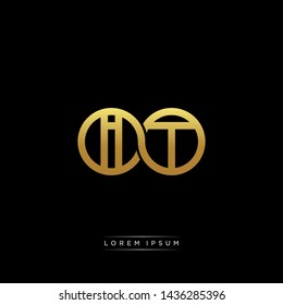 IT initial letter linked circle capital monogram logo modern template