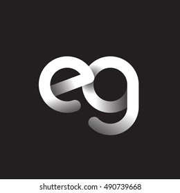 Initial Letter eg Linked Circle Lowercase Logo Black & White