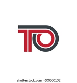 Initial Letter TO Linked Design Logo