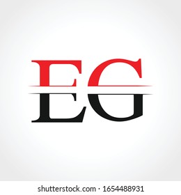 Initial EG Letter Linked Logo Business Vector Template. Creative Letter EG Logo Design