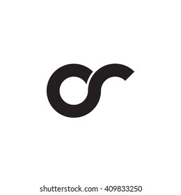 initial letter or linked round lowercase monogram logo black