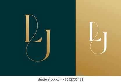 Letra inicial LJ JL logotipo design vetor ilustração para casal, casamento e negócios