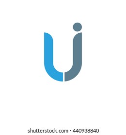 initial letter lj linked round lowercase logo blue
