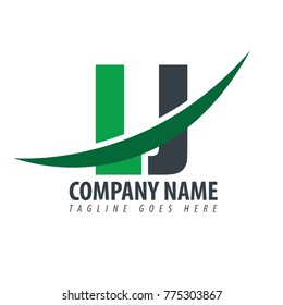 Initial Letter LJ Overlapping Logo