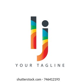 Initial Letter LJ Rounded Design Logo