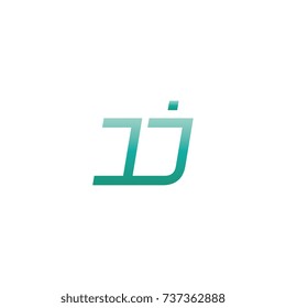 initial letter lj thin logo design