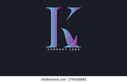 Initial Letter LK or KL Logo Design vector Template. Creative Abstract LK Logo Design Vector Illustration