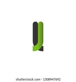Initial Letter LK Linked Circle Lowercase Logo Black GreenIcon Design Template Element