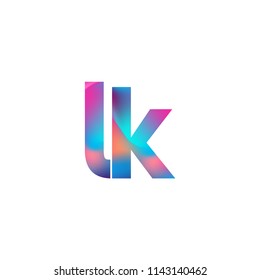 Initial Letter LK Logo Lowercase colorful design, Modern and Simple Logo Design.
