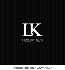 Initial Letter LK Logo - Simple Monogram Logo for Alphabet L and K