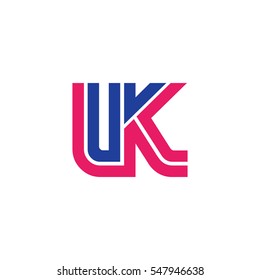 Initial Letter LK UK Linked Design Logo