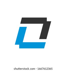 Vorlage für das Design des Logos im Anfangsbuchstaben LL-Feld