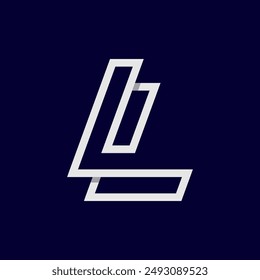 Initial Letter LL Logo, Monogram Logo letter L with L combination, design logo template, vector illustration