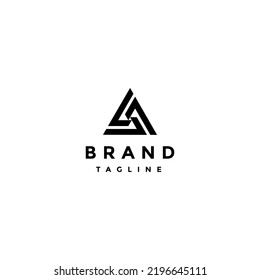 Initial Letter LLL Forming Triangle Icon Logo Design