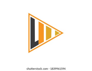 Initial Letter LM Logo or Icon Design Vector Image Template