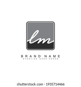 Initial Letter LM Logo - Minimales Firmenlogo im Signaturstil