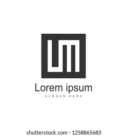 Initial Letter LM Logo template design. Minimalist letter logo vector design