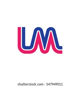 Initial Letter LM UM Linked Design Logo