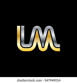Initial Letter LM UM Linked Design Logo