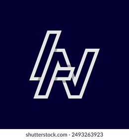 Initial Letter LN Logo, Monogram Logo letter L with N combination, design logo template, vector illustration