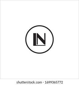 Initial letter ln logo or nl logo vector design template