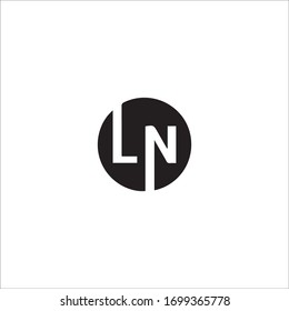 Initial letter ln logo or nl logo vector design template