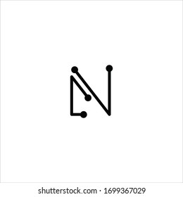 Designvorlagen für die Vektorillustration des Anfangsbuchstaben ln Logo oder nl Logo