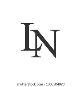 Initial letter LN logo template